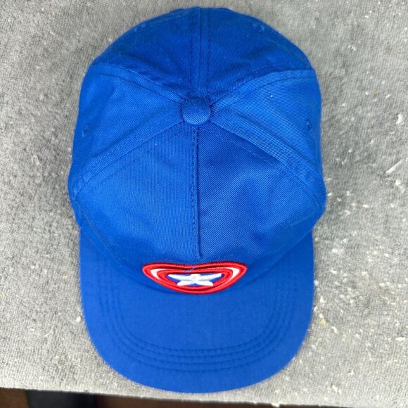 Marvel Captain America Hat Youth Blue Adjustable Snapback Embroidered Logo - Picture 14 of 16